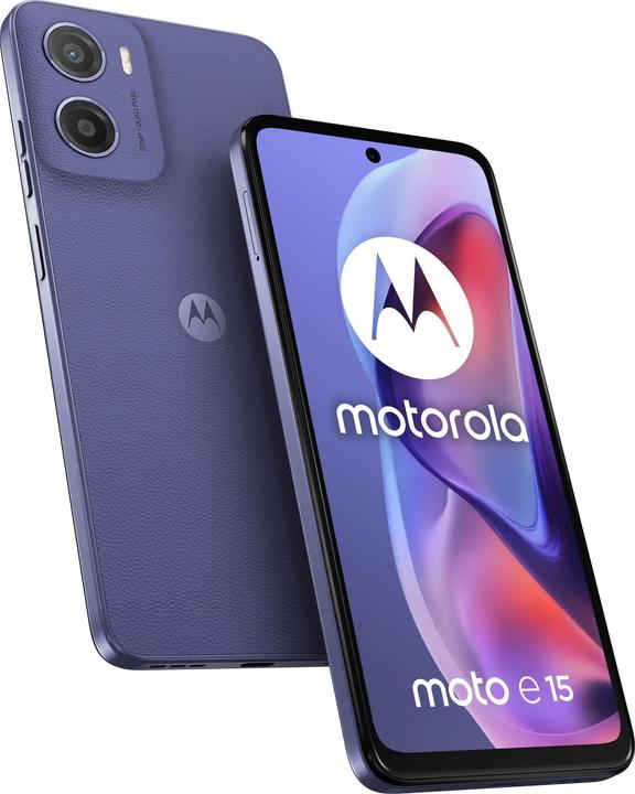 Immagine prodotto Motorola Smartfon Moto E15 2/64GB Fresh Lavender (64 GB, Lavanda fresca, 6.67", Doppia SIM, 32 Mpx, 4G)