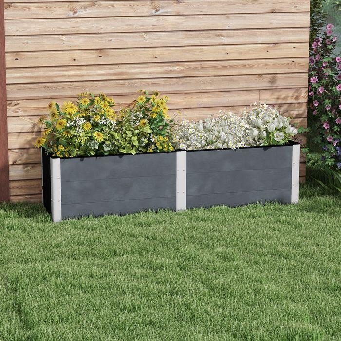 Produktbild Swisshandel24 Hochbeet, Blumenkasten, Pflanzkasten, Gemüsebeet mit Offenem Boden, Kräuterbeet für Garten, Balkon