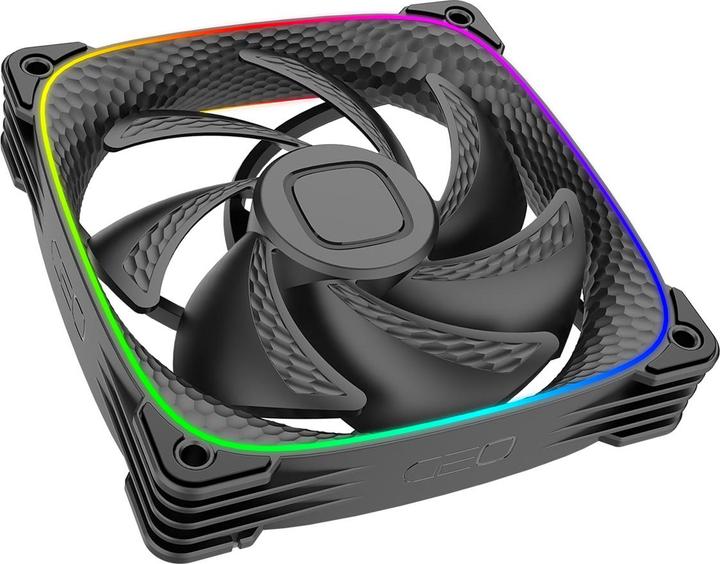 Actual product image Geometric Future Squama 2503B RGB fan - 120 mm, black (120 mm, 1 x)