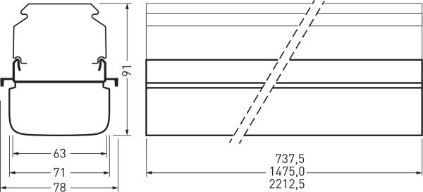 Produktbild Trilux 7651IP HE#9002115696 LED-Lichtbandleuchte 1474mm 840 (Weiss)