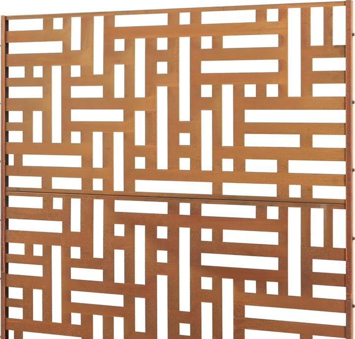 Image du produit Casa.Pro Trennwand Bernalda 180x120 cm Stahl Edelrost (180 x 120 x 40 cm)