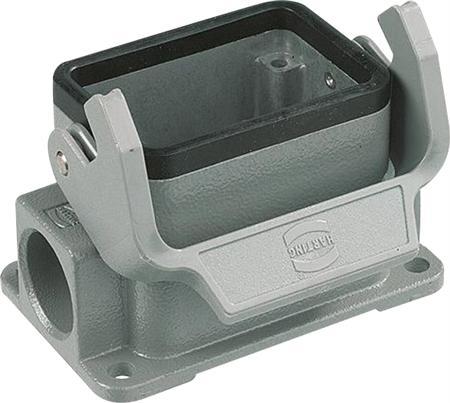Produktbild Harting Sockelleuchte HAN® 6Blav mit M20 Einlass, Halter und Kunststoffkappe, Metall