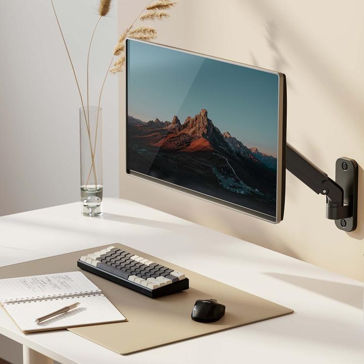 Productafbeelding Maclean Monitor muurbeugel 17-27" 7kg max gasveer MC-458 (Muur, 27.01")