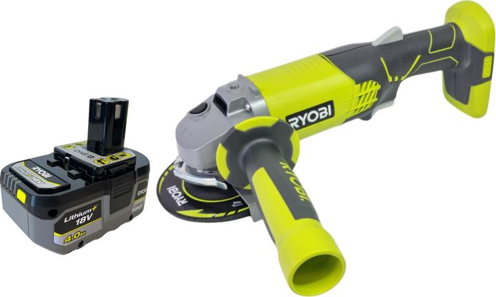 Ryobi R18AG-0 Meuleuse d'angle sans fil 18 V ONE+ 115 mm + 1x batterie 4,0 Ah - sans chargeur (115 mm)