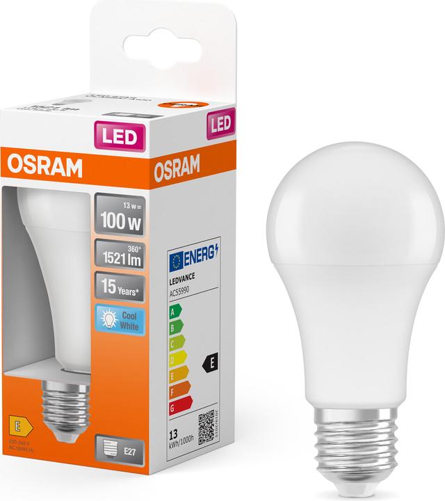 Actual product image Osram Star Classic A (E27, 13 W, 1521 lm, 1 x, F)