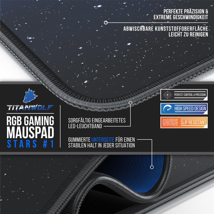 Image du produit Titanwolf RGB Gaming Mauspad (XXL)