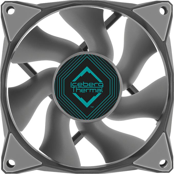 Produktbild Iceberg Thermal IceGALE Computergehäuse Ventilator 8 cm Grau 1 Stück(e) (80 mm, 1 x)