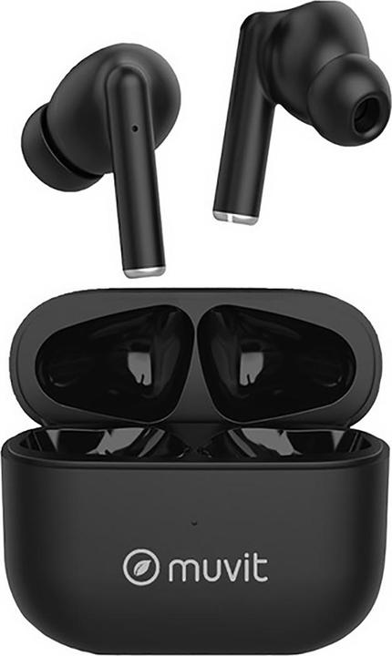 Actual product image Muvit Earbuds Bluetooth Feeling Plastique Recycle Noir (5 h, Wireless)