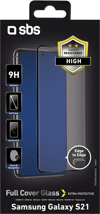 Actual product image SBS Glass Screen Protector Full Cover Samsung Galaxy S21, black (1 Piece, Samsung Galaxy S21+)
