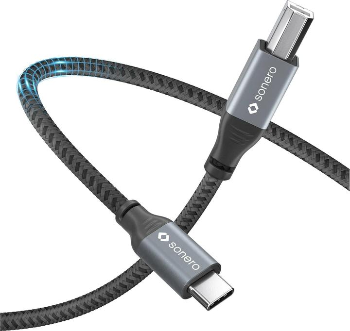 Produktbild Sonero USB 2.0-Kabel USB C - USB B 1 m (1 m, USB 2.0)