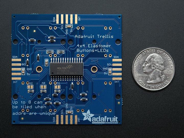 Actual product image Adafruit Trellis Monochrome Driver PCB