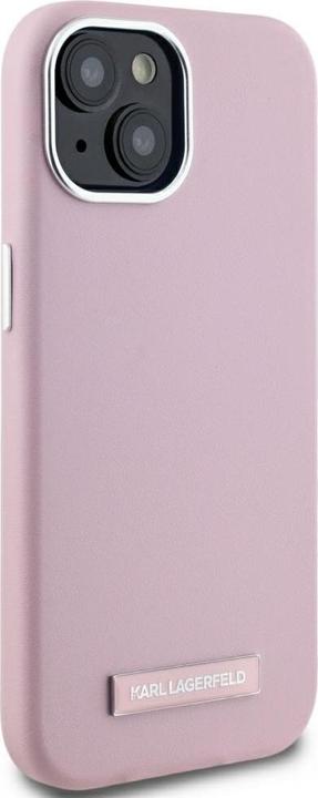 Immagine prodotto Karl Lagerfeld Case FW Metal Plate MagSafe for iPhone 15 pink (Apple iPhone 15)
