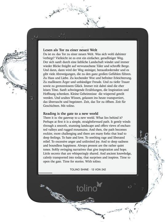 Produktbild tolino Shine (6", 16 GB, Schwarz)