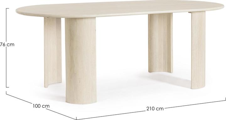 Immagine prodotto Bizzotto Tavolo Orlando natura ovale (210 x 100 x 76 cm)
