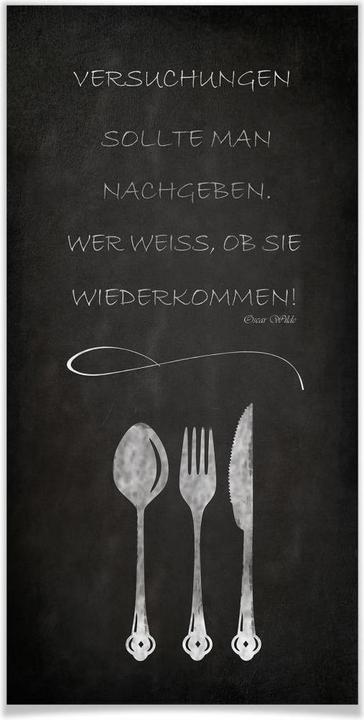 Produktbild Trenddeko Versuchungen sollte man nachgeben - Panorama (75 x 150 cm)