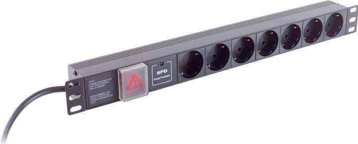 Actual product image Helos 48.30cm (19"") power strip PROFESSIONAL, 7-way, black, 2.0m, with switch 48.30cm (19"") PDU