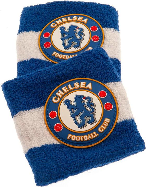Actual product image Chelsea FC Wristband (Pack of 2) (100% synthetic material)