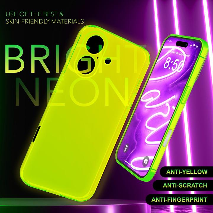Immagine prodotto Nalia Copertura in silicone trasparente al neon (Apple iPhone 16 Plus)