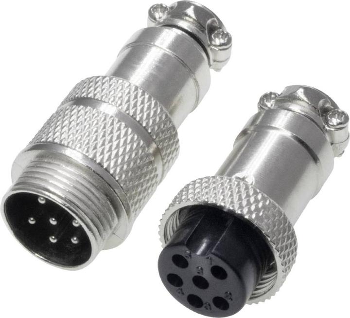 Produktbild No Name 453564 Rundsteckverbinder Stecker, Buchse Gesamtpolzahl: 6 1 Set