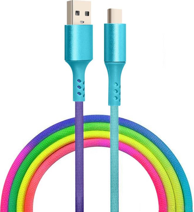 Image du produit Avizar Câble de charge USB-C Rainbow (1 m)
