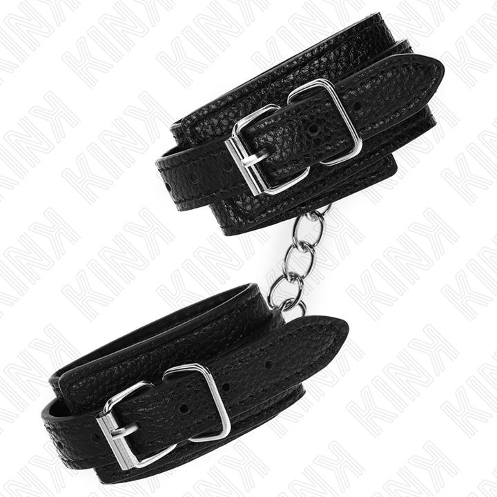 Actual product image Pipedream KINK - WRIST CUFFS WITH SNAKE PATTERN, BLACK, ADJUSTABLE 20-28 CM X 5,4 CM