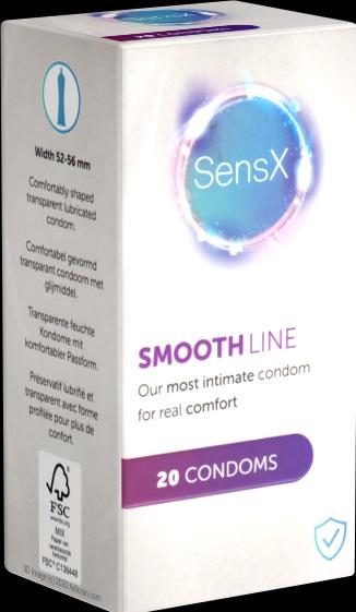 Actual product image SensX Smooth Line" 20 moist condoms with improved fit (20 pcs.)