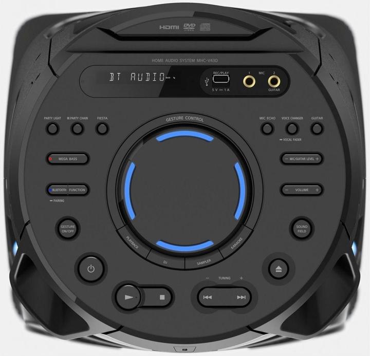 Actual product image Sony MHC-V43D (Electrical connection)