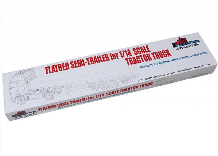 Actual product image Hercules Hobby 1/14 3 Axial Flatbed Trailer Kit, Tamiya compatible (Kit)