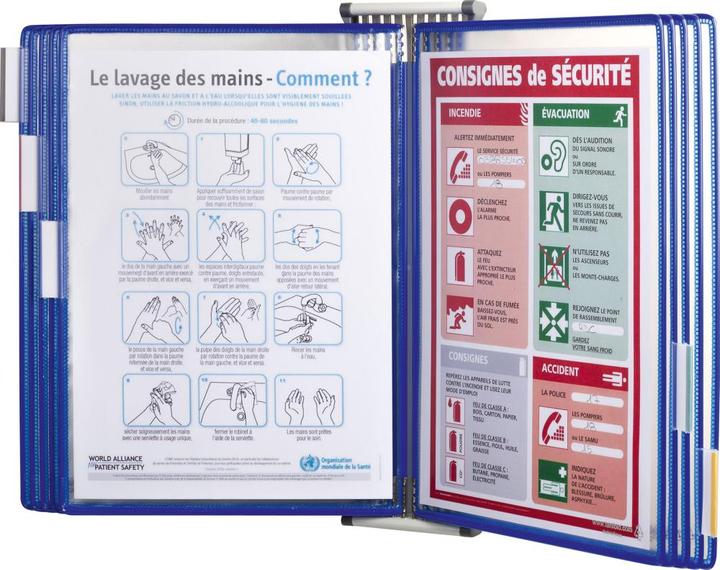 Produktbild Tarifold Wand-Sichttafelsystem 414101 DIN A4 blau mit 10 St. Sichttafeln (A4, 10 x)