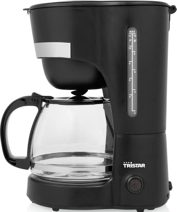 Actual product image Tristar Coffee maker Black Capacity cups=12 Glass jug, keep warm