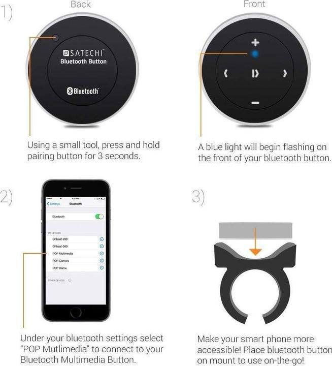 Produktbild Satechi Bluetooth Media Button (Gerätespezifische Fernbedienung, Bluetooth)
