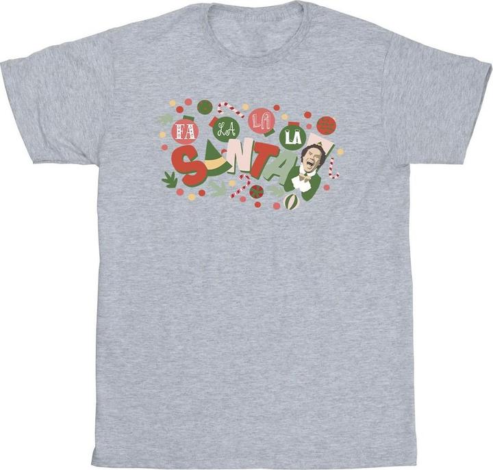 Actual product image Elf Mens Santa Fa La La T-Shirt (XXL)