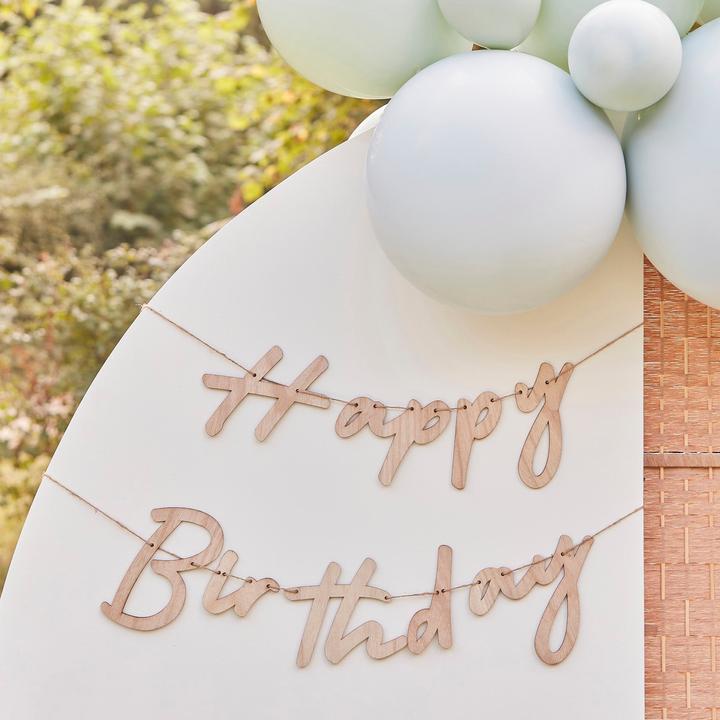 Produktbild Ginger Ray Happy Birthday-Girlande aus Holz