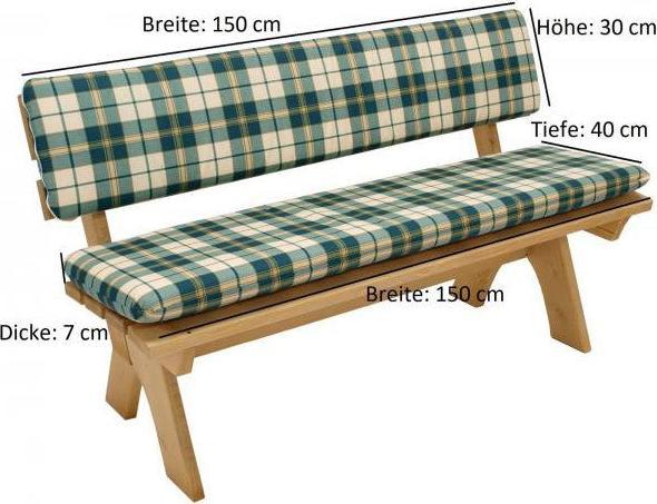 Actual product image Degamo BOSTON cushion set for bench 2-piece