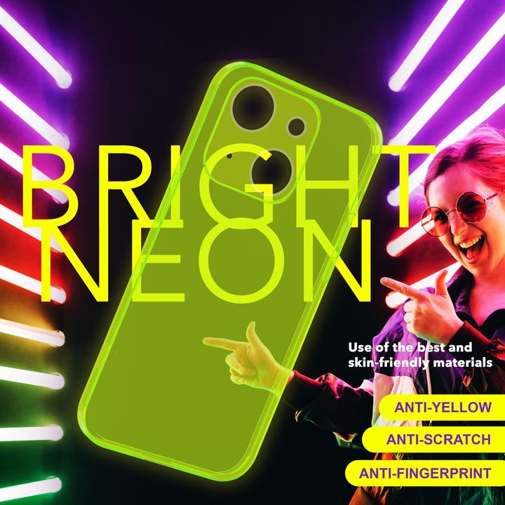 Produktbild Nalia Klar Transparente Neon Silikon Hülle (Apple iPhone 15)