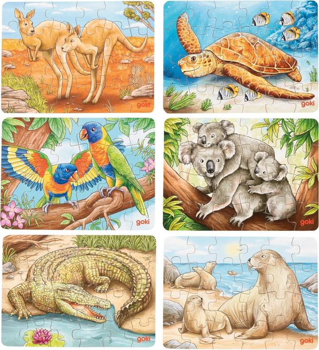 Produktbild Goki Hölzernes Mini-Puzzle - Down Under (24 Teile)