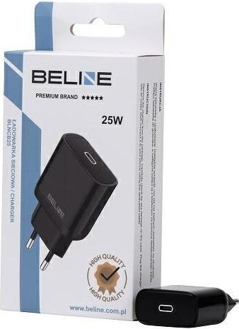 Productafbeelding Beline Ład. siec. 1x USB-C 25W czarna /zwart (alleen kop) PD 3.0 BLNCB25 (25 W)