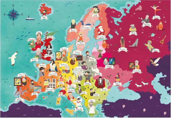 Produktbild Clementoni World Map Berühmte Personen (2550 Teile)