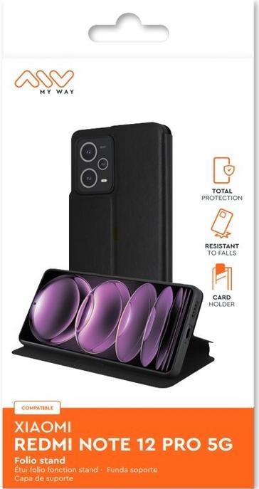 Immagine prodotto My Way MYWAY Xiaomi Redmi Note 12 Pro Folio dÄ-klas By Juodas (Xiaomi Redmi Note 12 Pro 5G)