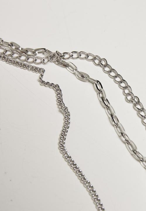 Actual product image Urban Classics Safety Pin Layering Necklace (70% iron, 30% zinc)