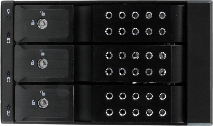 Produktbild StarTech 3-fach 3,5 Zoll trägerloser SATA Festplatten Aluminium Wechselrahmen Backplane