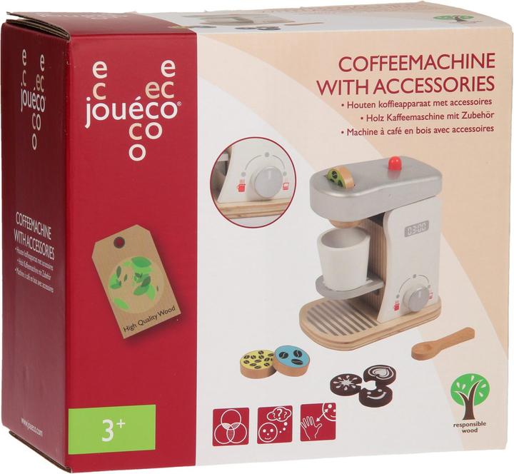 Actual product image Jouéco wood coffee with accessories