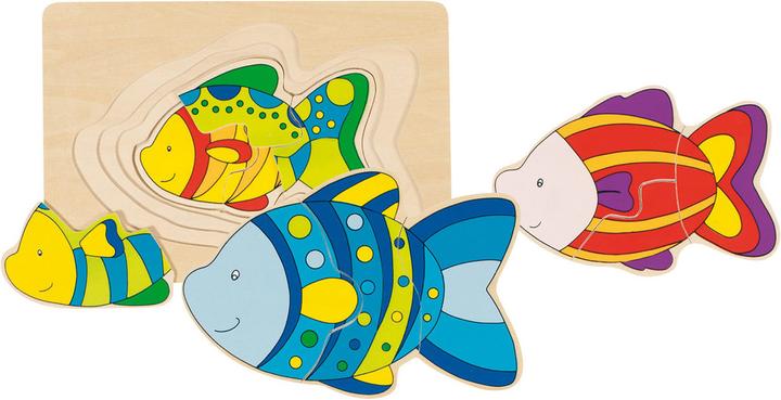 Produktbild Goki 3-Schicht aus Holz Puzzle Fisch (11 Teile)
