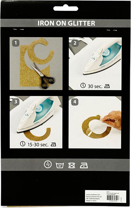 Image du produit Creativ Company Feuille opstrijk Glitter Goud, A5 (1 x)