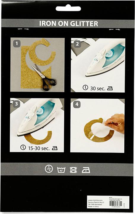 Actual product image Creativ Company Opstrijkfolie Glitter Lichtrood, A5