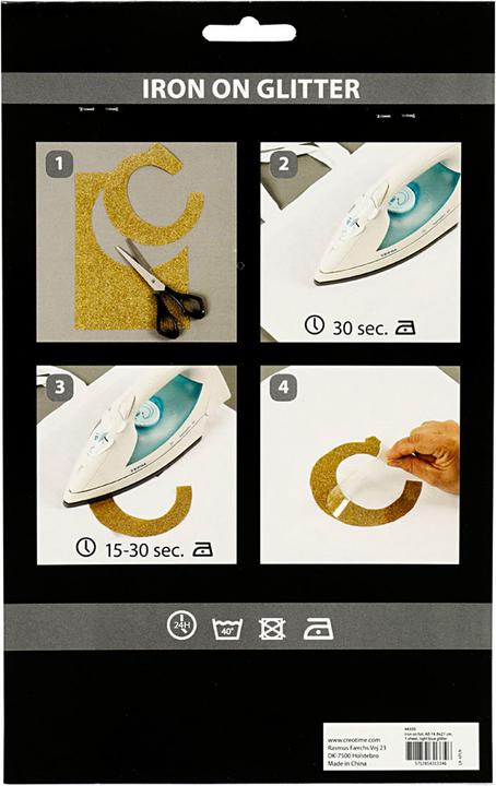 Image du produit Creativ Company Feuille opstrijk Glitter Lichtblauw, A5 (1 x)