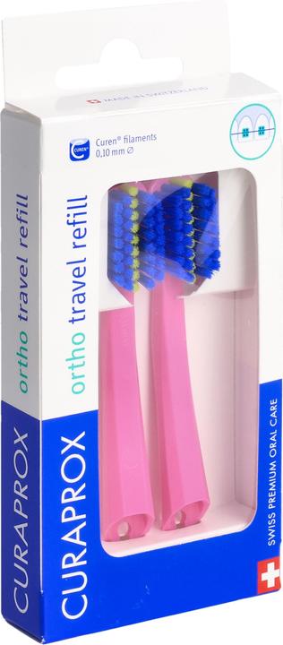 Immagine prodotto Curaprox CS 5460 Set da viaggio Ortho ricarica rosa (Morbido, 2 x)