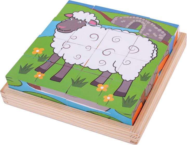 Bigjigs Wooden Block Puzzle Bauernhoftiere