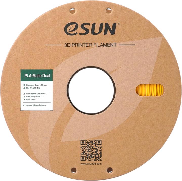 Produktbild eSUN PLA MATTE DUAL 1,75mm PURPLE YELLOW 1kg (PLA, 1.75 mm, 1360 g, Mehrfarbig)