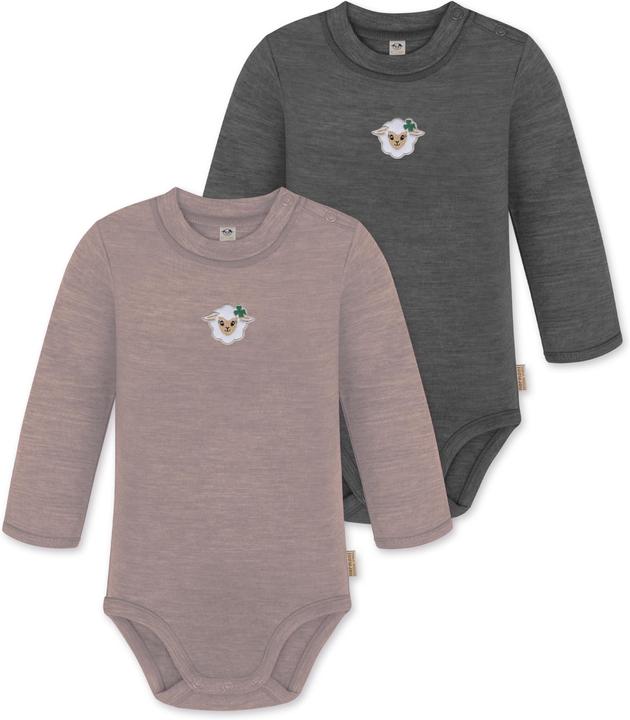 Normani 2er Pack Baby Merino Langarmbody „Tuai" - 9401
